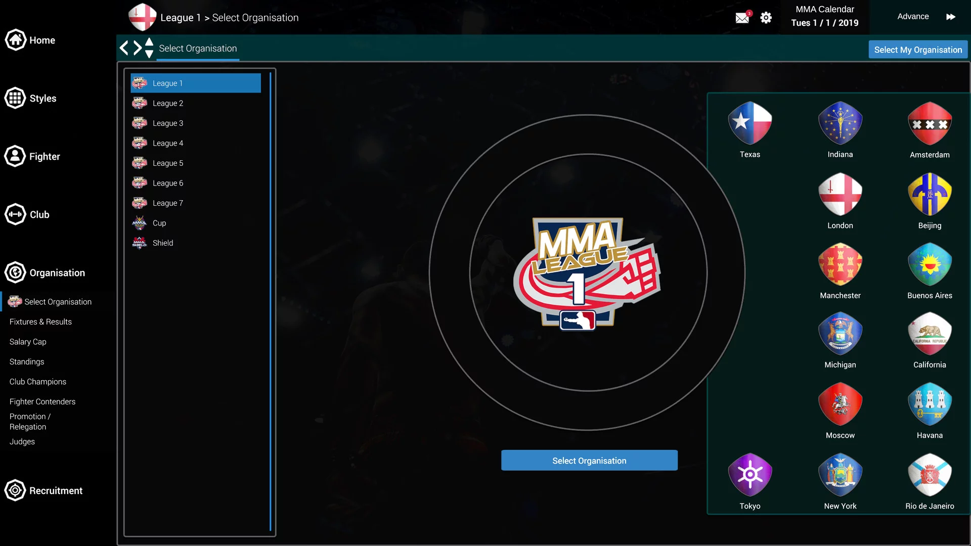 Изображение игры: MMA Team Manager