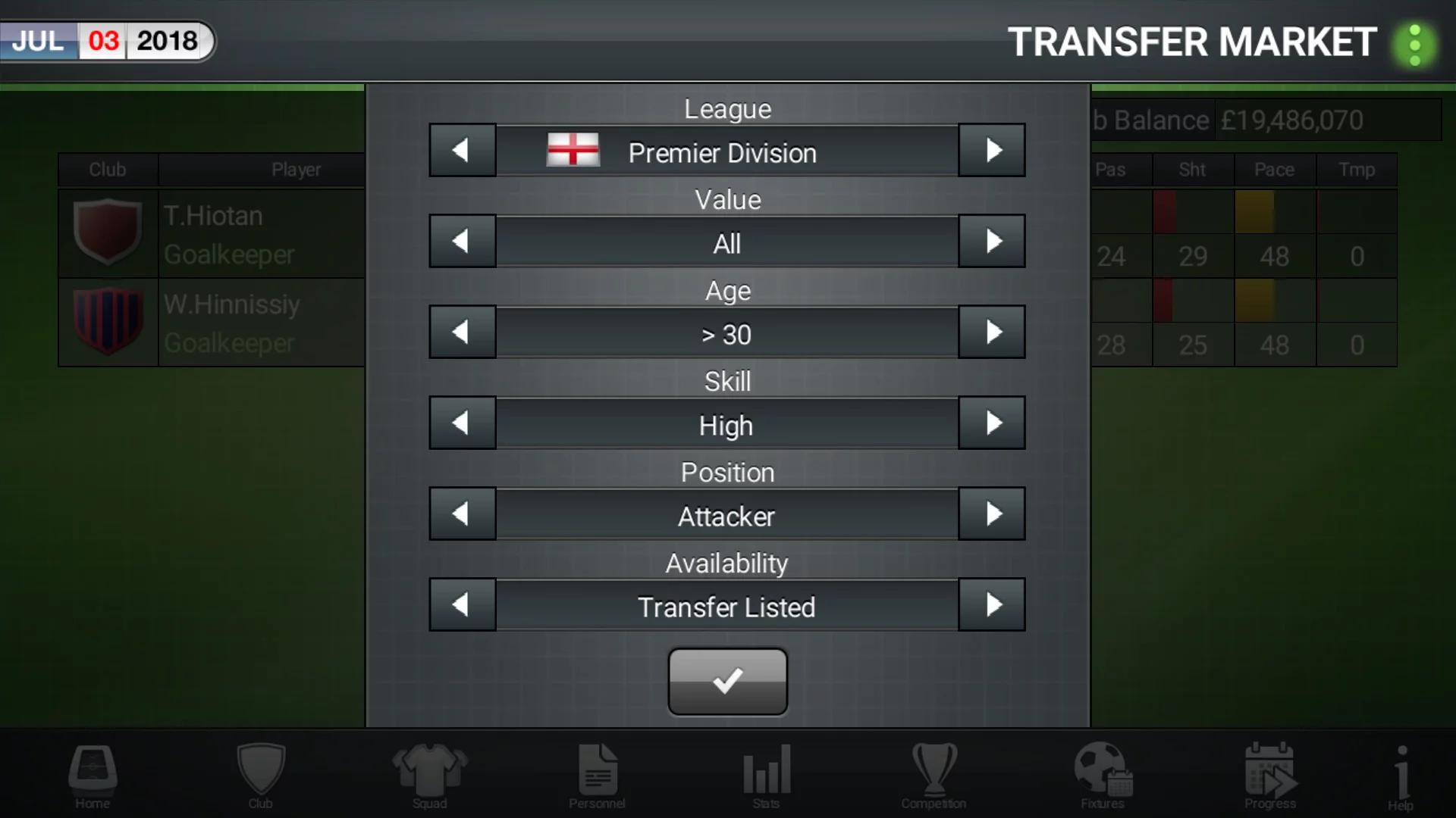 Изображение игры: Football Director 2019