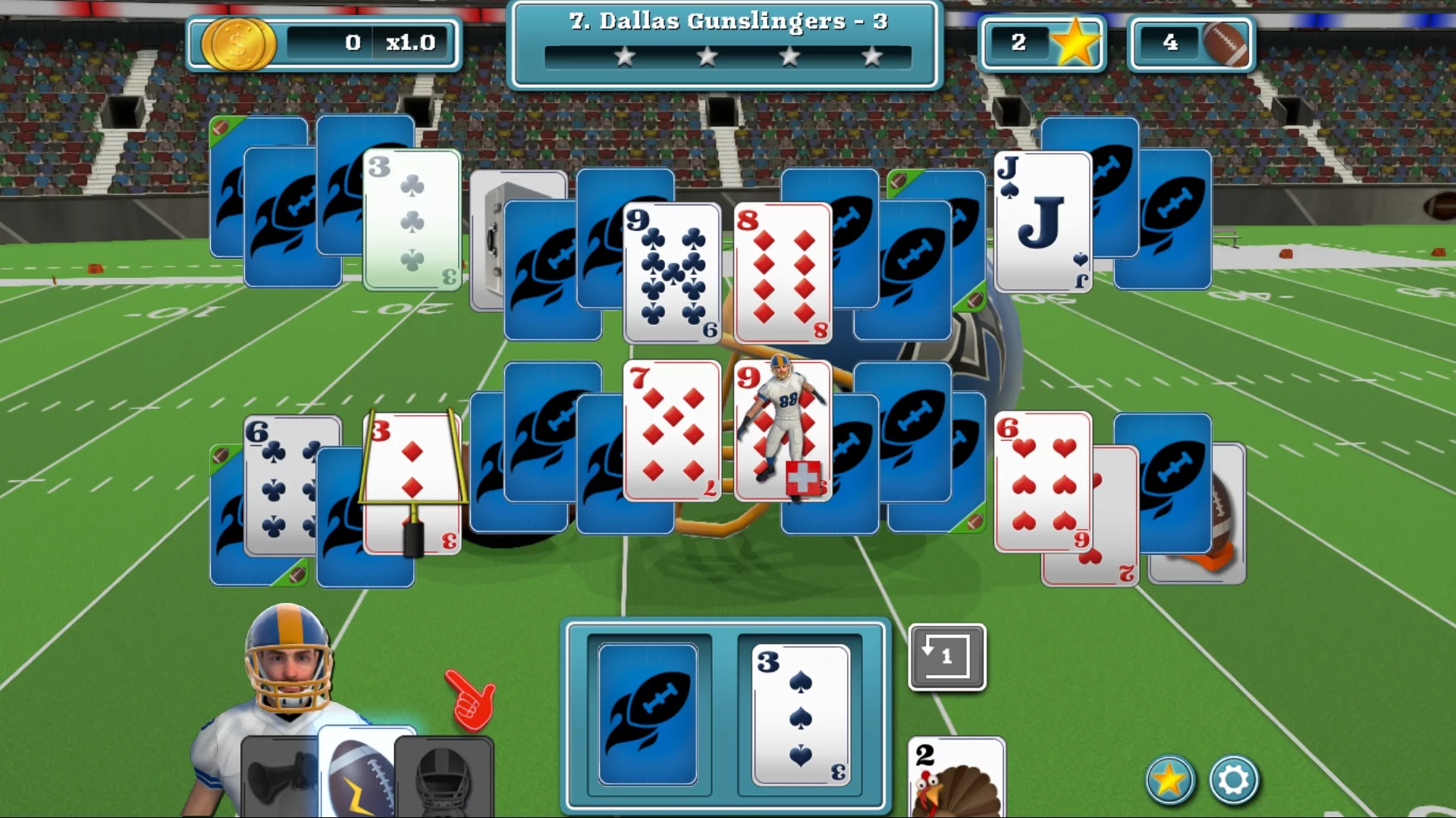 Изображение игры: Touch Down Football Solitaire