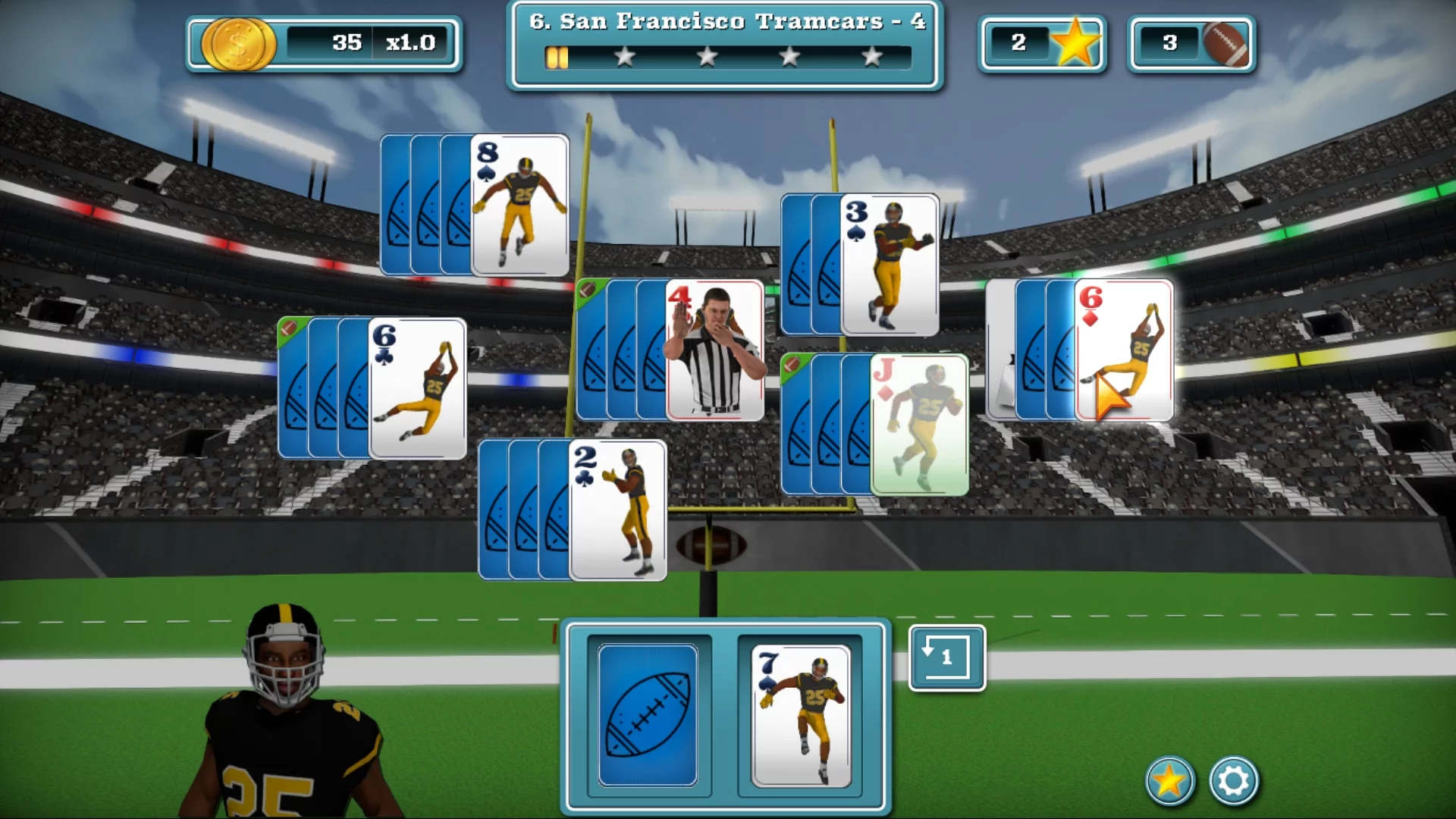 Изображение игры: Touch Down Football Solitaire
