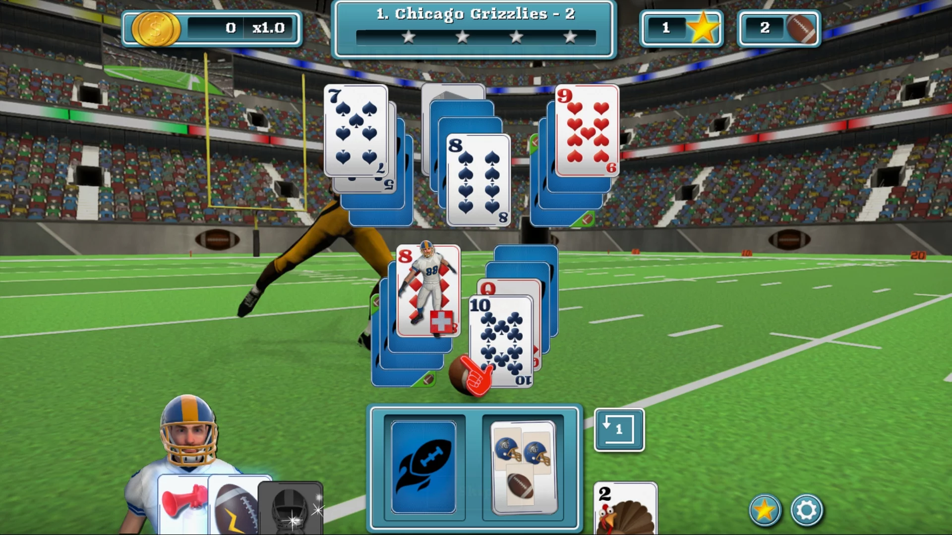 Изображение игры: Touch Down Football Solitaire