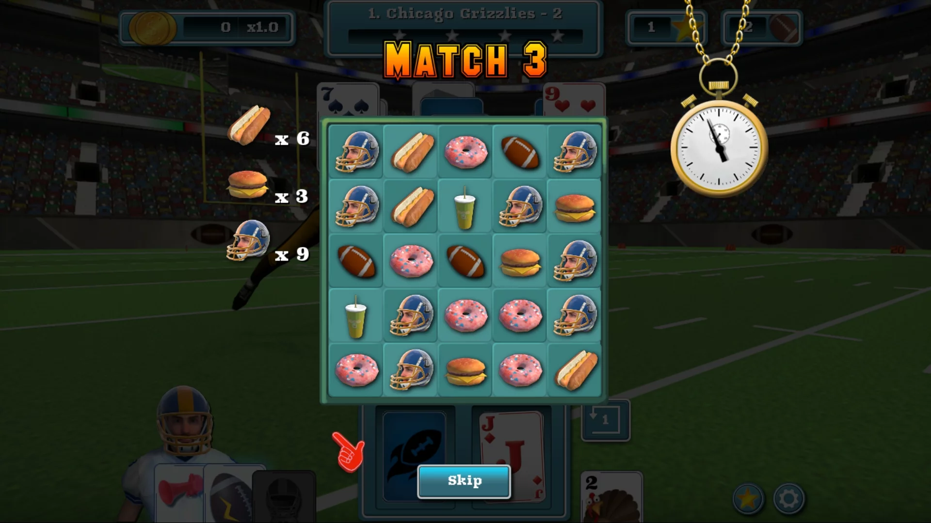 Изображение игры: Touch Down Football Solitaire