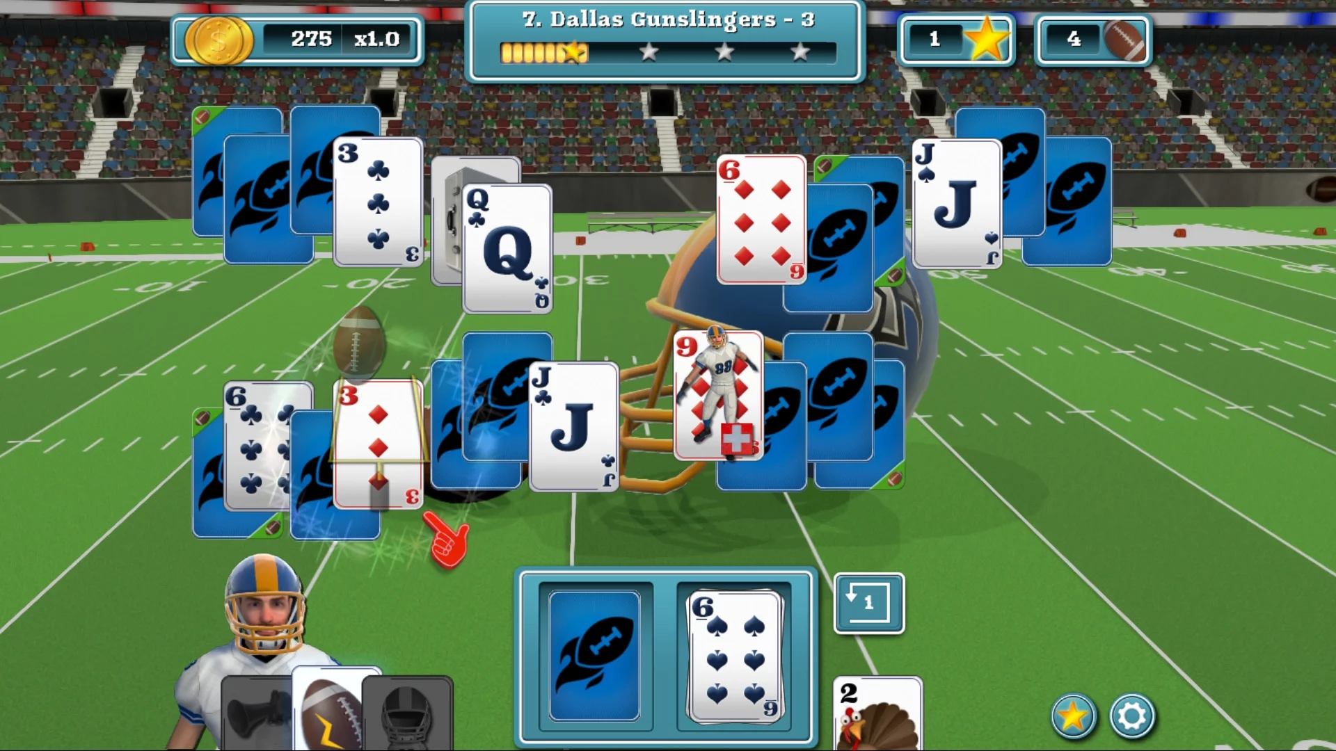 Изображение игры: Touch Down Football Solitaire