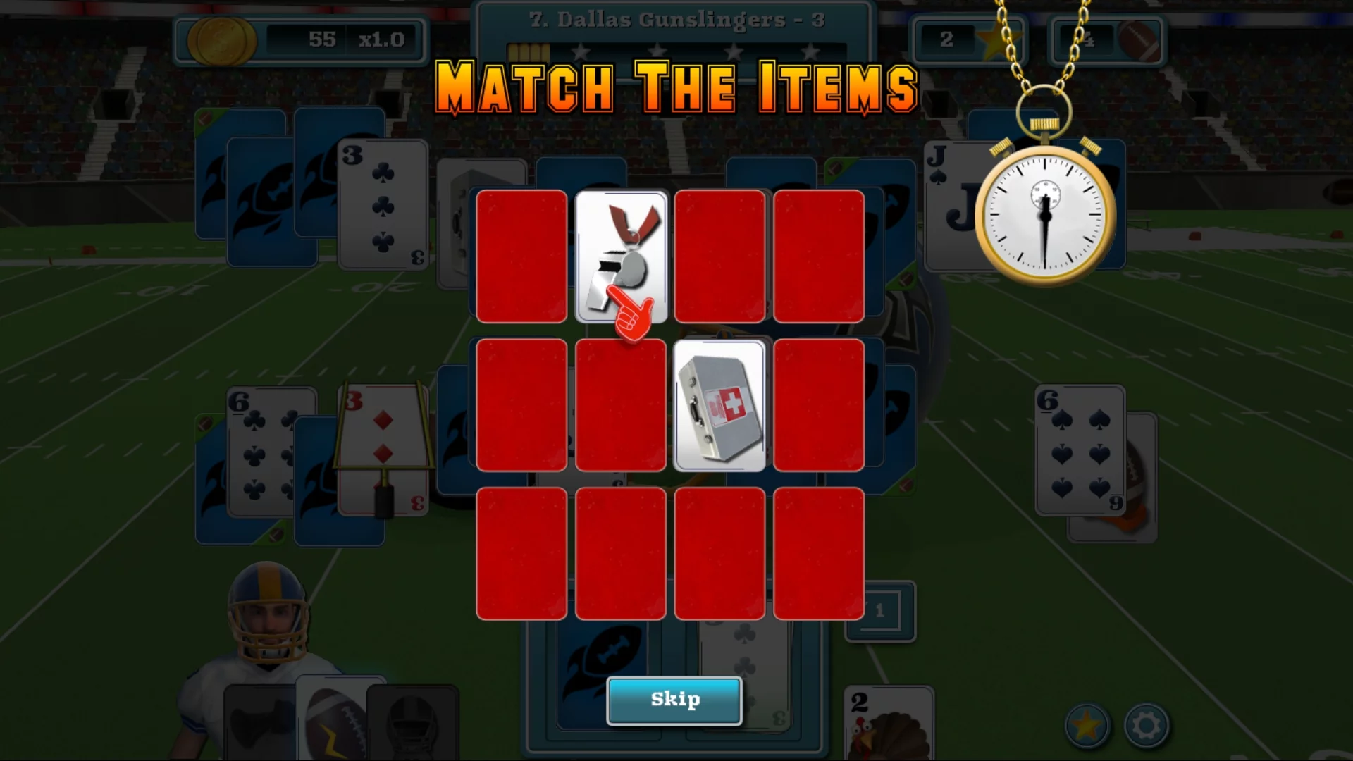 Изображение игры: Touch Down Football Solitaire