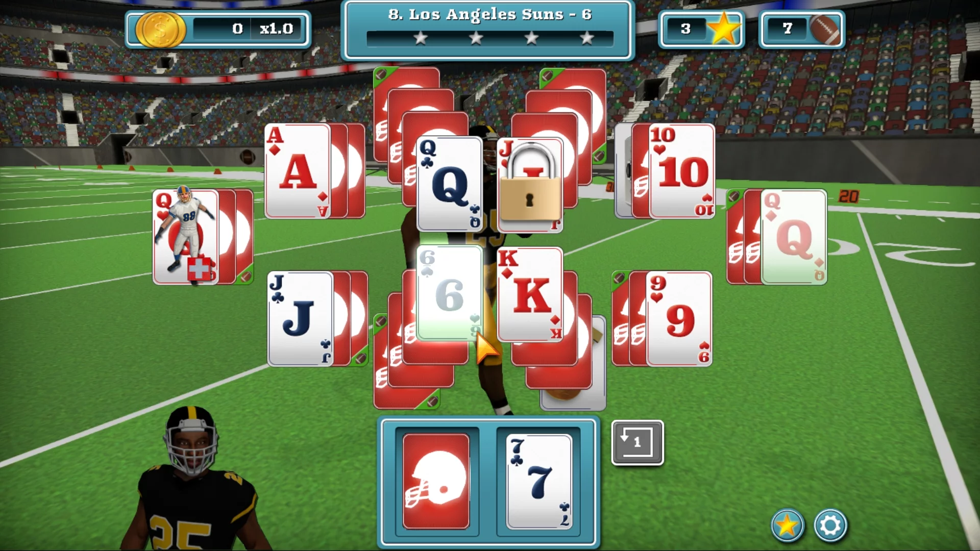 Изображение игры: Touch Down Football Solitaire