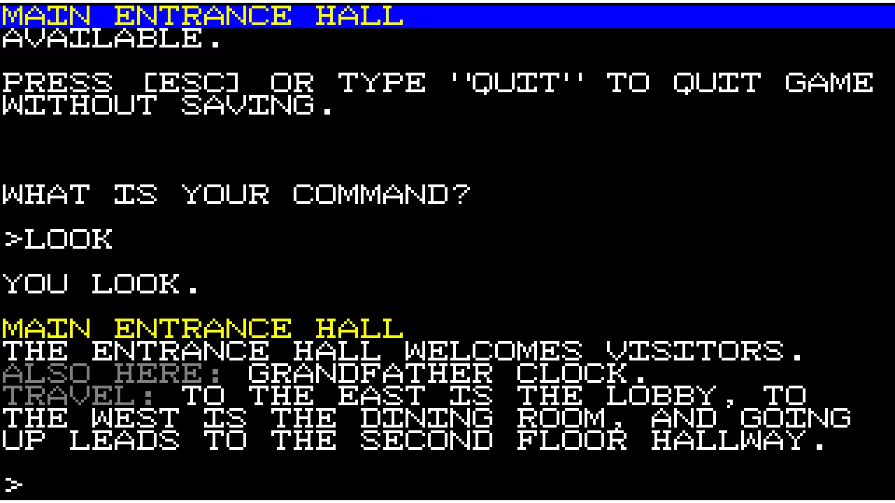 Изображение игры: Ozapell Mystery Text Adventure