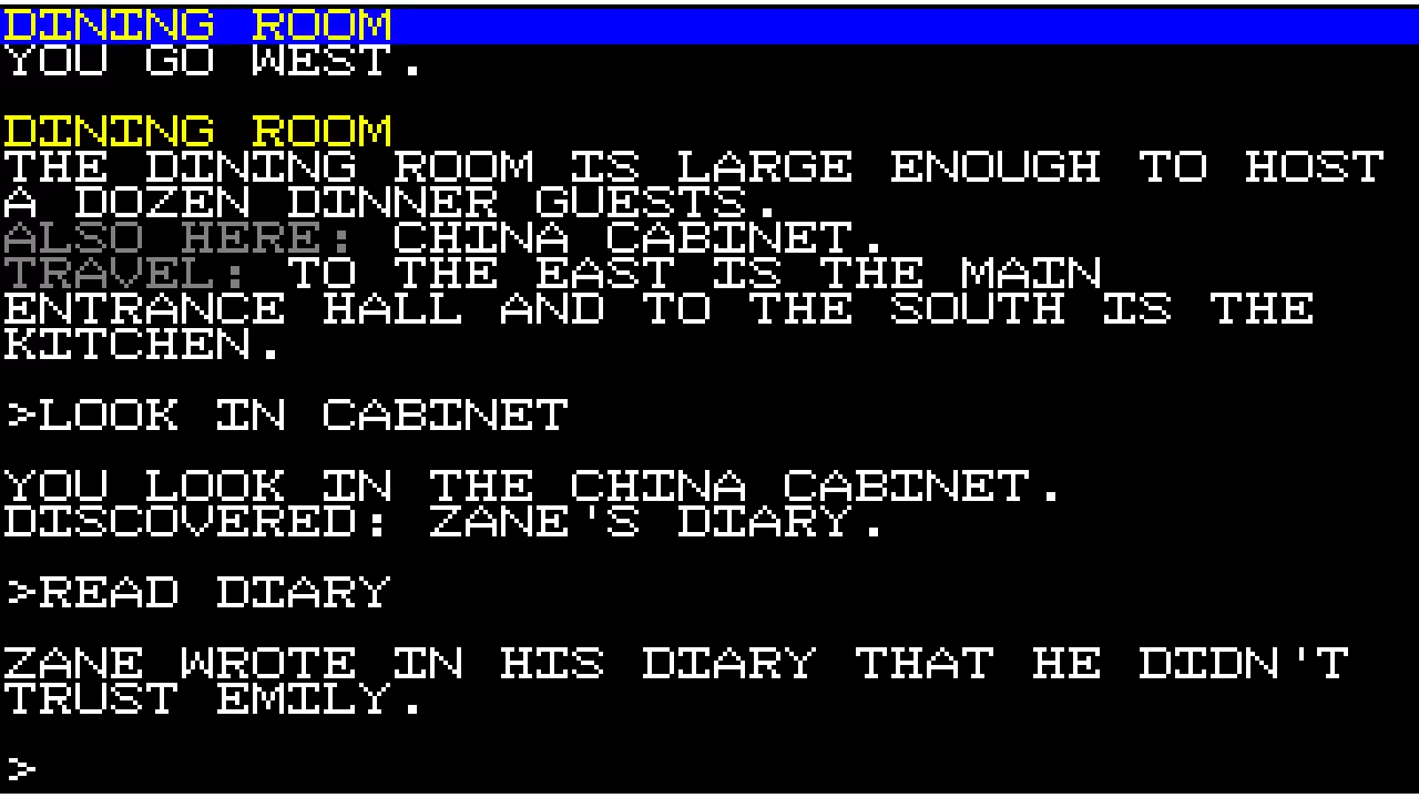 Изображение игры: Ozapell Mystery Text Adventure