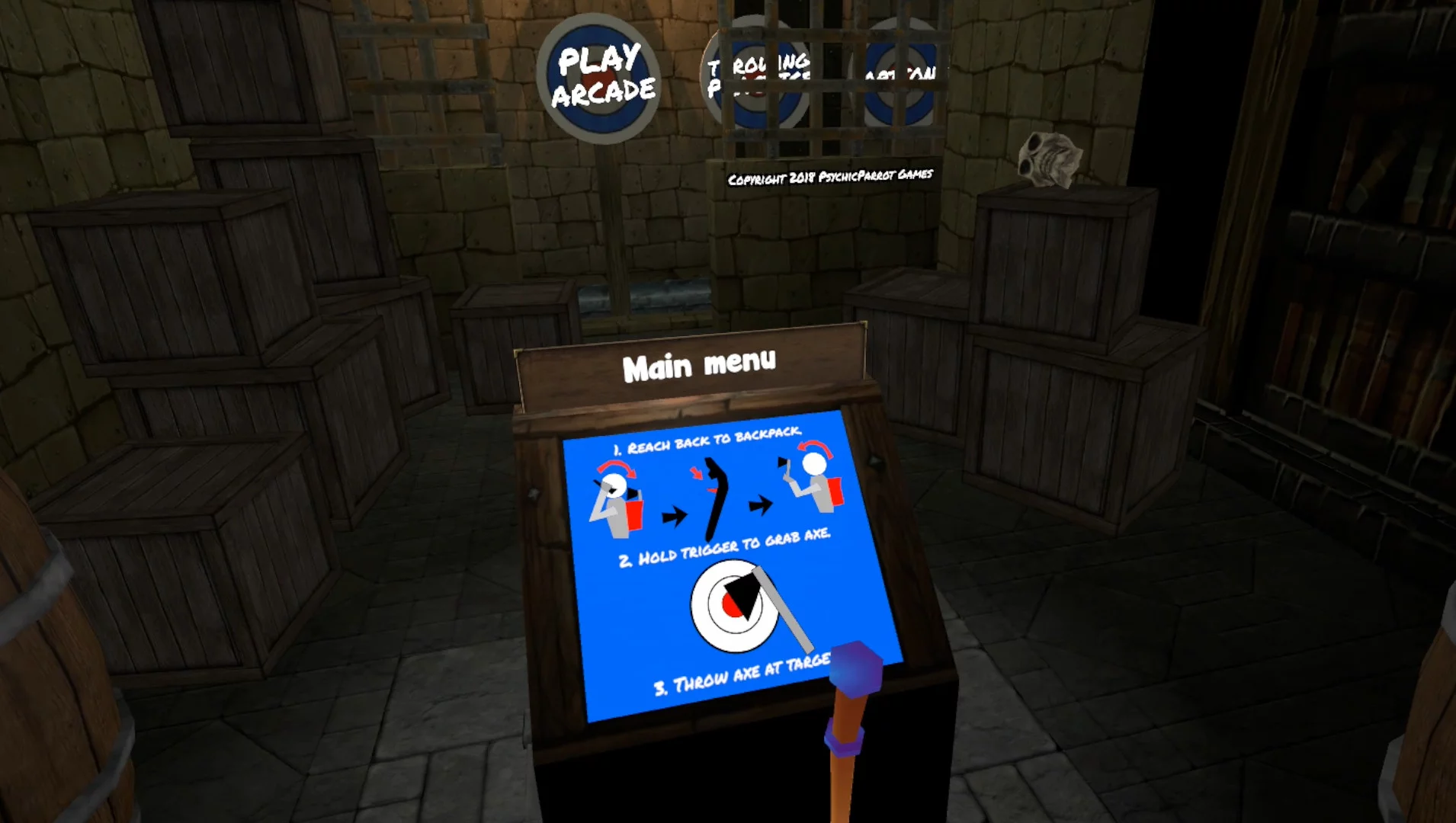 Изображение игры: Axe Throw VR