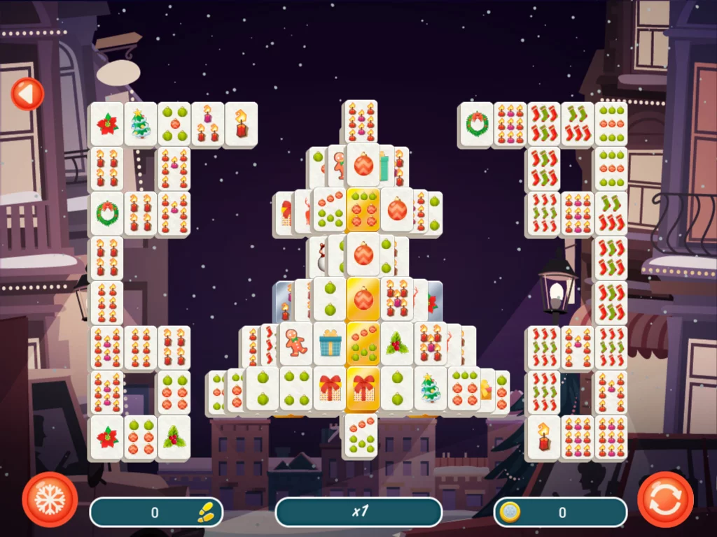 Изображение игры: Christmas Mahjong 2