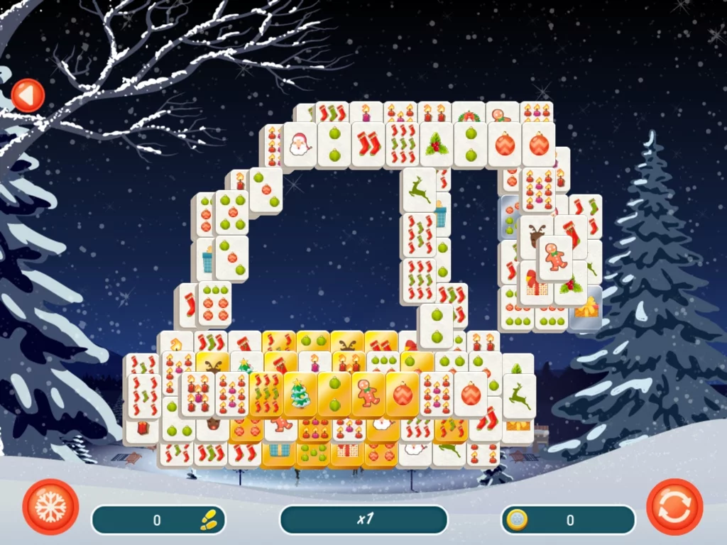 Изображение игры: Christmas Mahjong 2