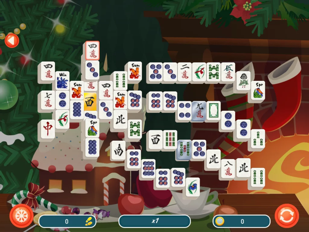 Изображение игры: Christmas Mahjong 2