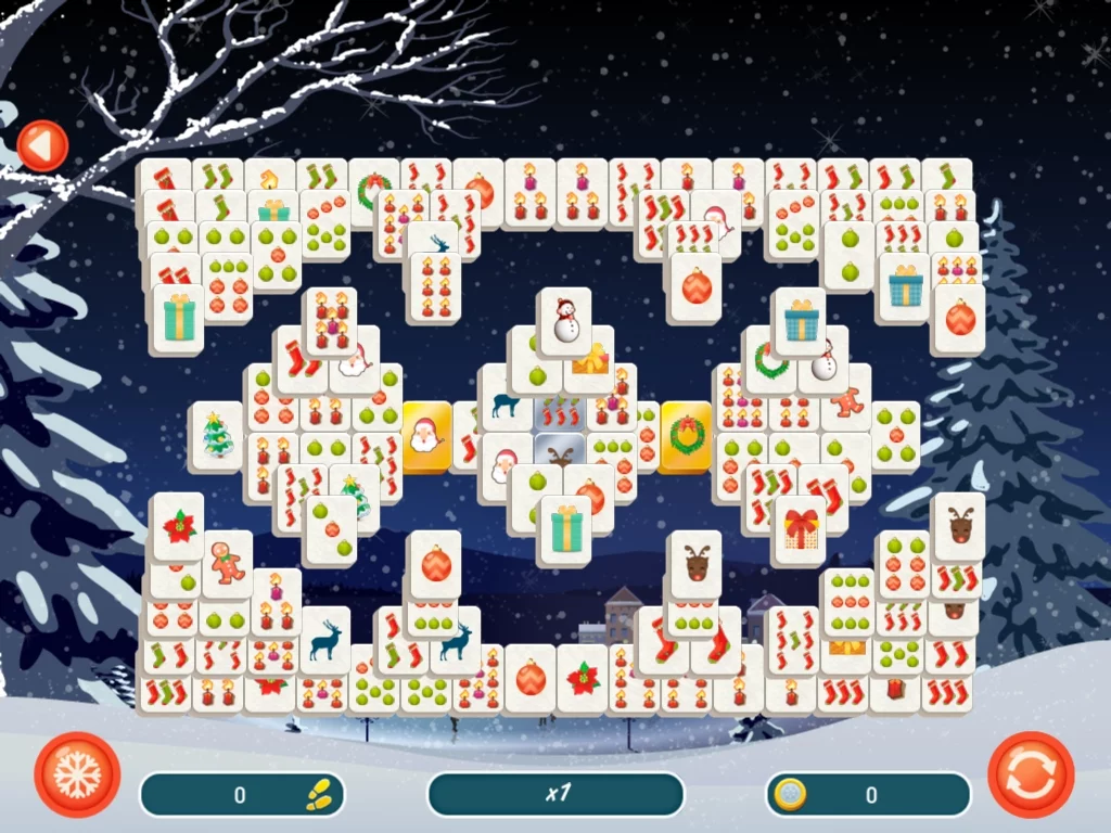 Изображение игры: Christmas Mahjong 2