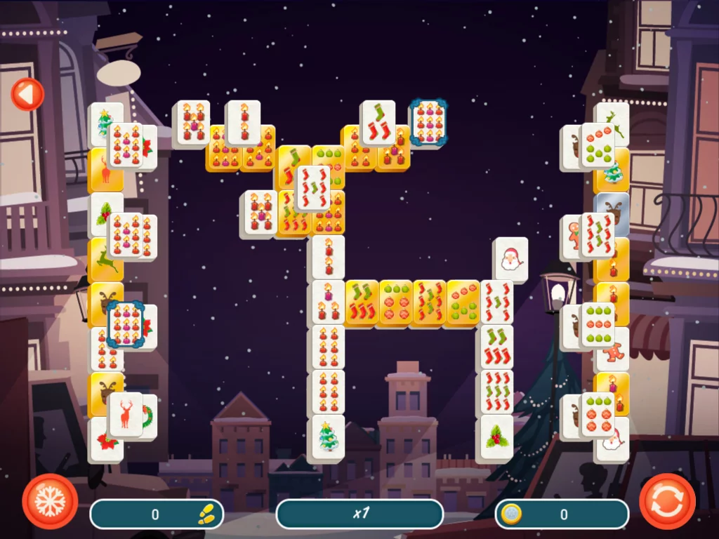 Изображение игры: Christmas Mahjong 2