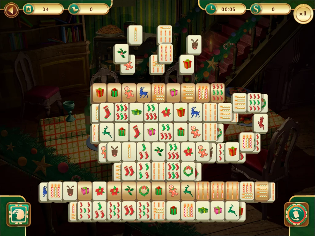Изображение игры: Christmas Mahjong