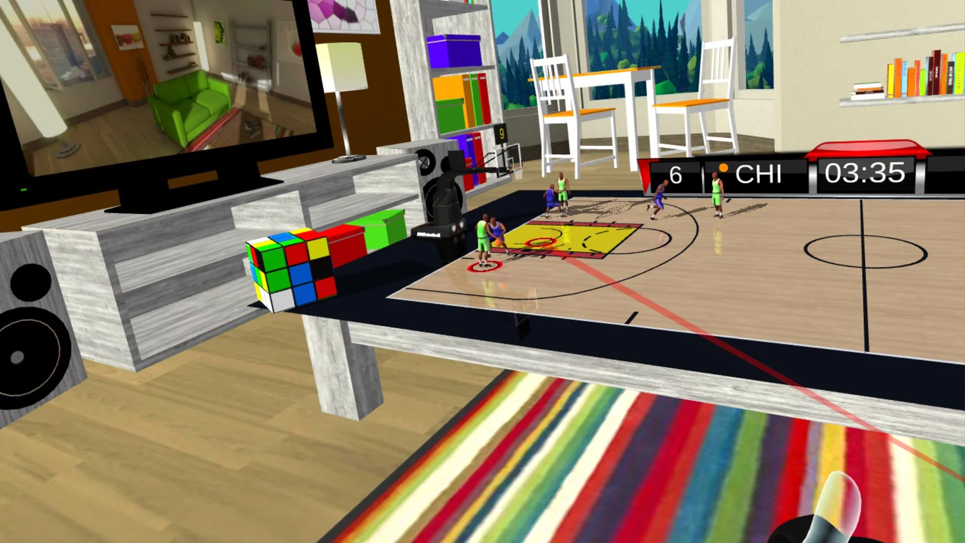 Изображение игры: Tabletop Basketball VR