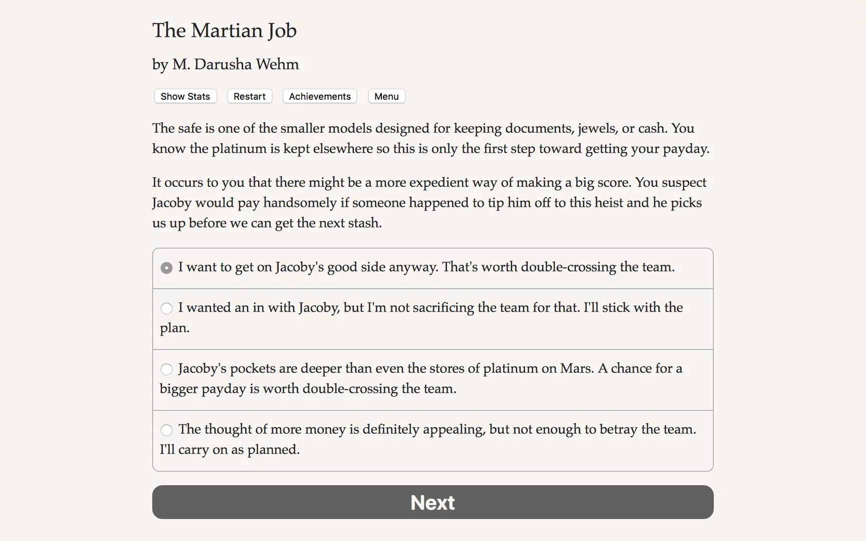 Изображение игры: The Martian Job