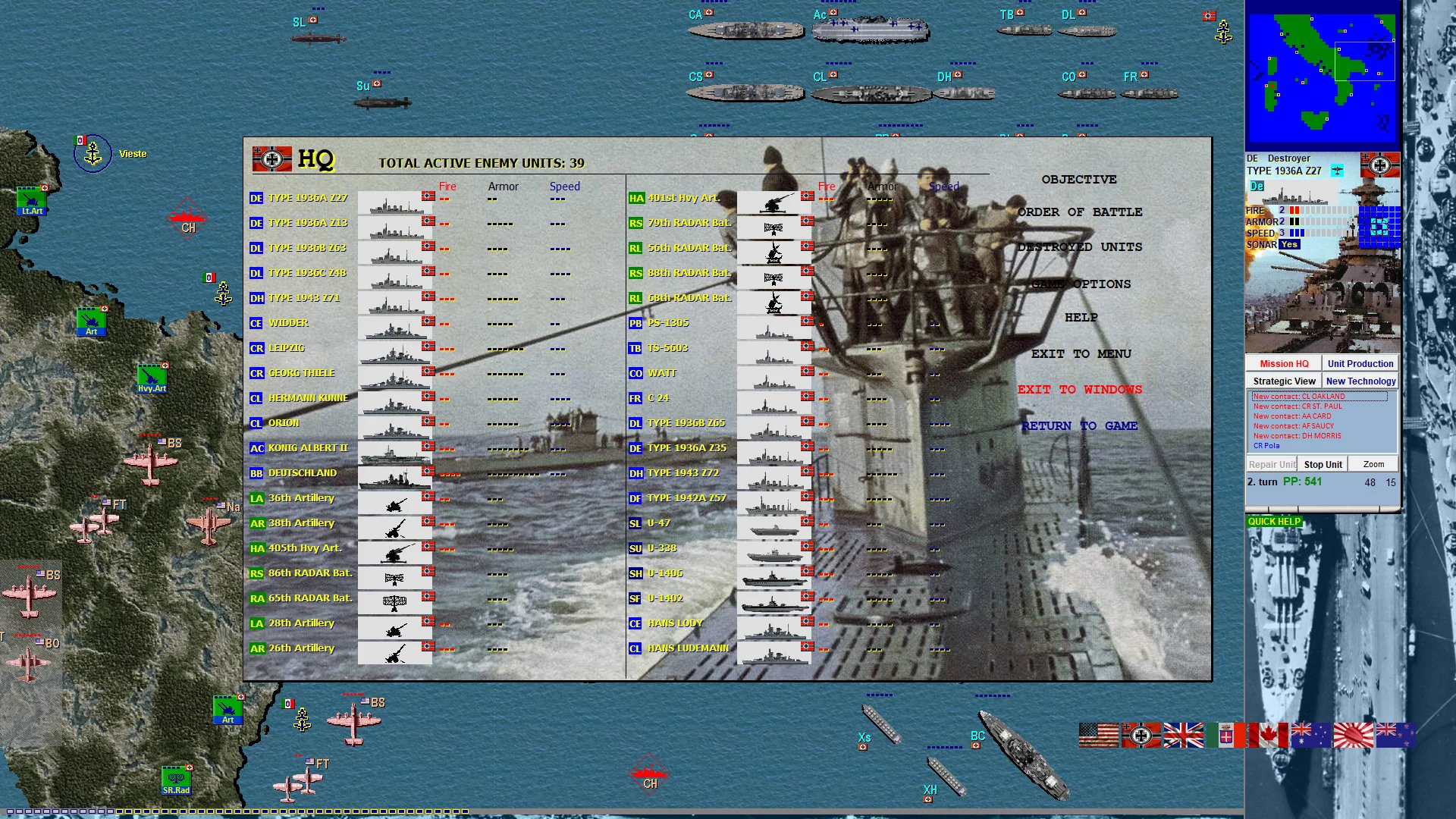 Изображение игры: Battleships and Carriers - WW2 Battleship Game