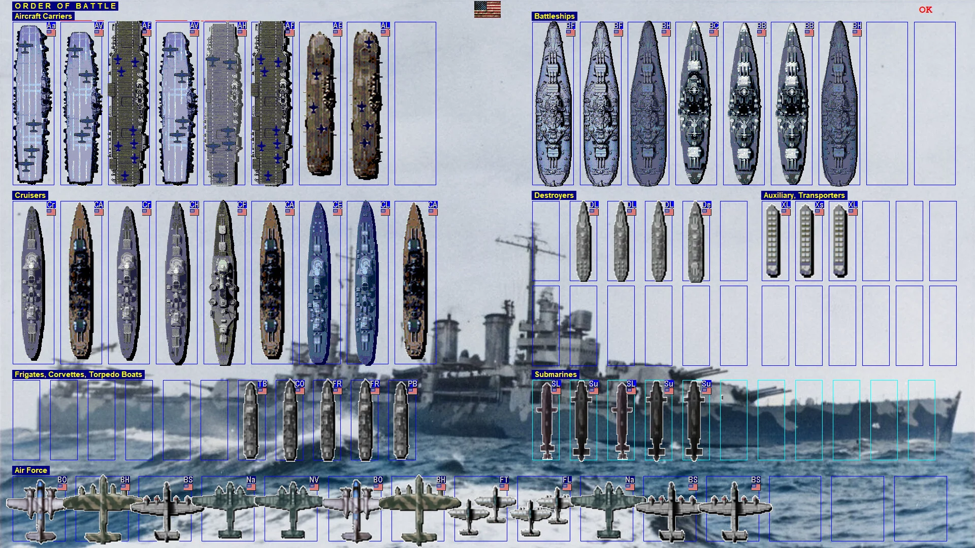 Изображение игры: Battleships and Carriers - WW2 Battleship Game