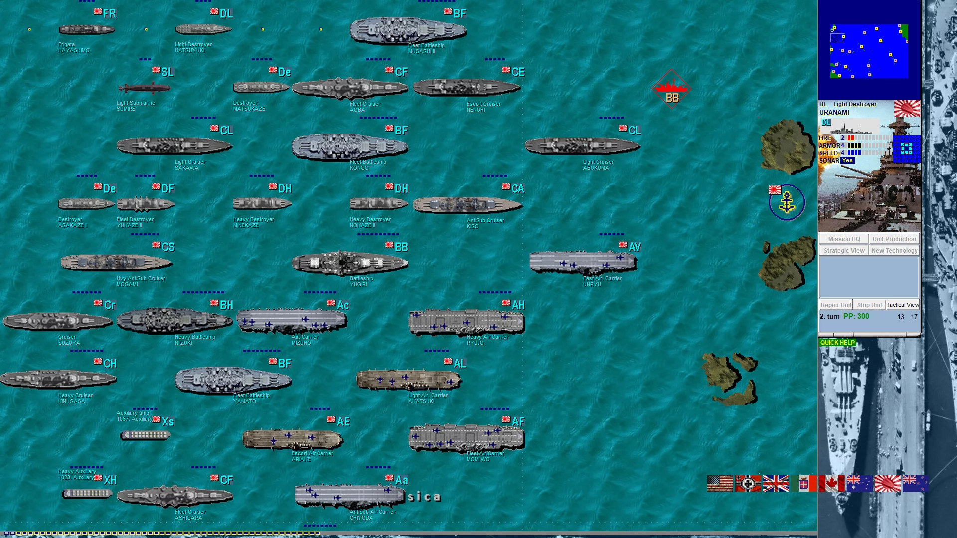 Изображение игры: Battleships and Carriers - WW2 Battleship Game