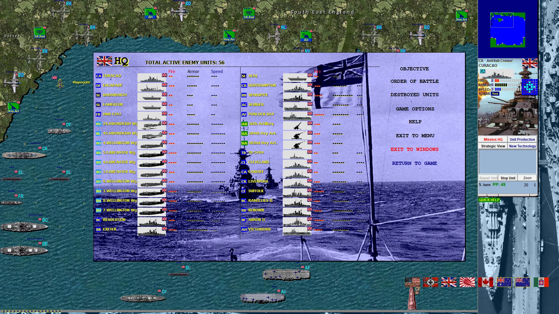 Изображение игры: Battleships and Carriers - WW2 Battleship Game