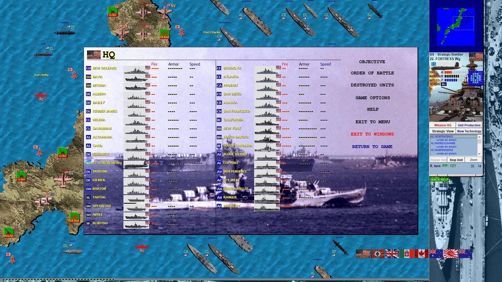 Изображение игры: Battleships and Carriers - WW2 Battleship Game
