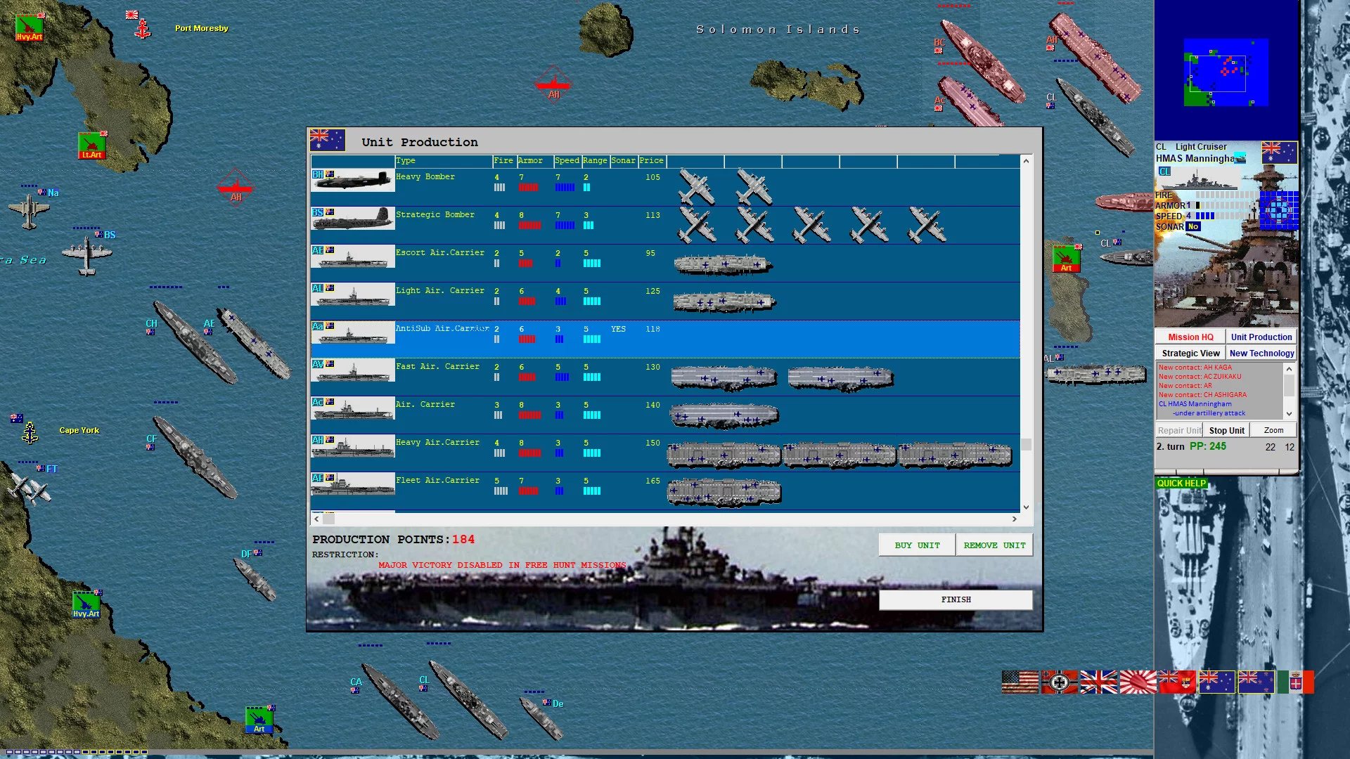 Изображение игры: Battleships and Carriers - WW2 Battleship Game