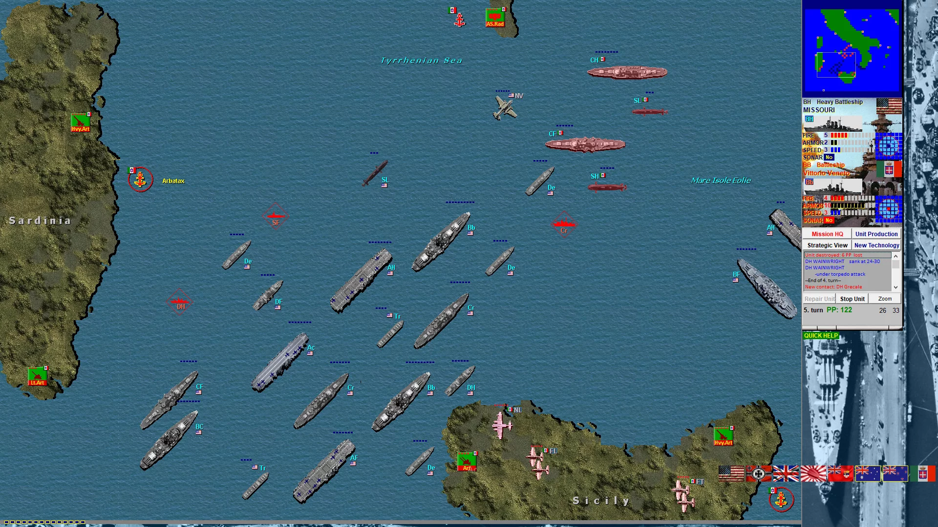 Изображение игры: Battleships and Carriers - WW2 Battleship Game