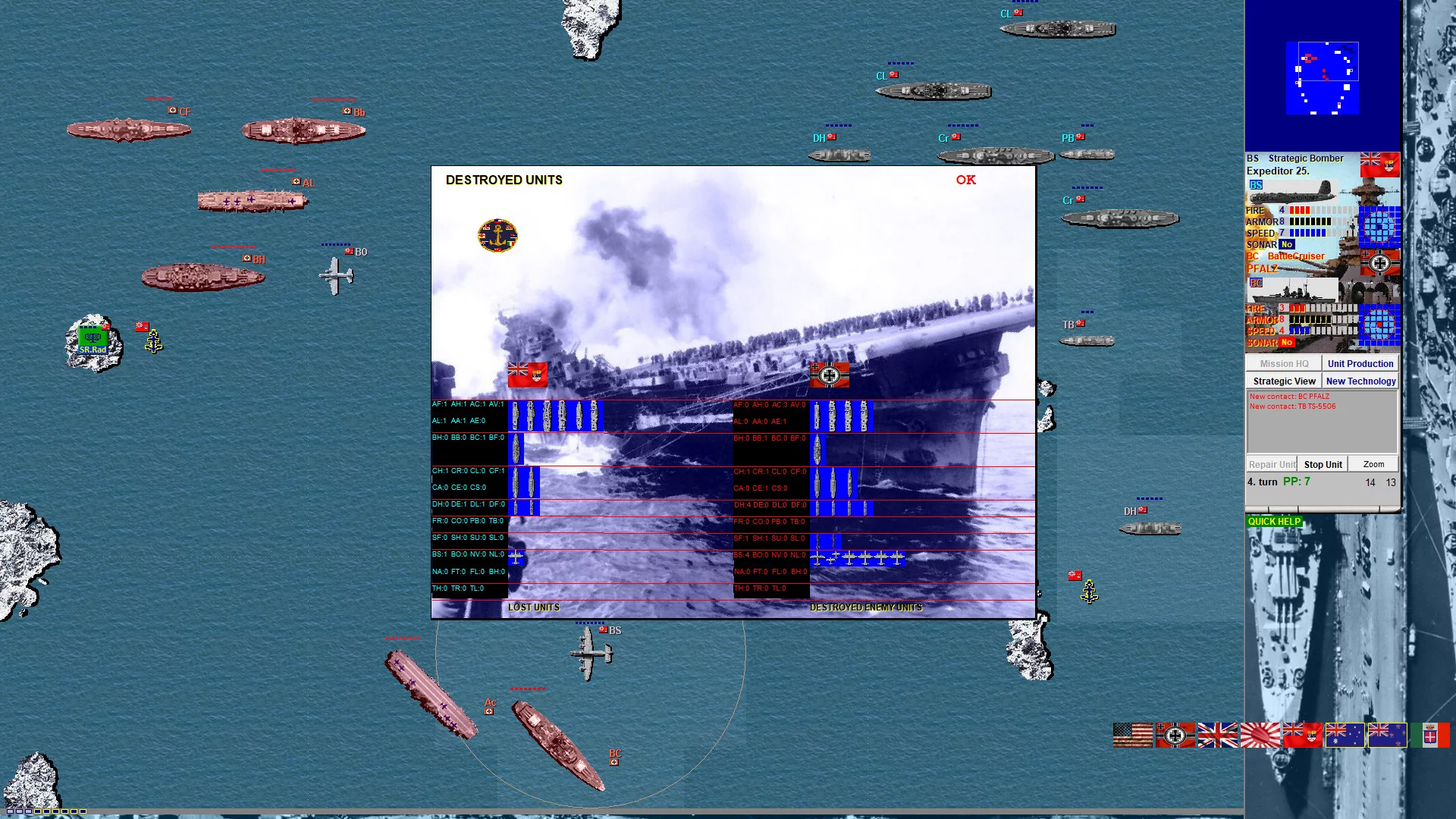 Изображение игры: Battleships and Carriers - WW2 Battleship Game