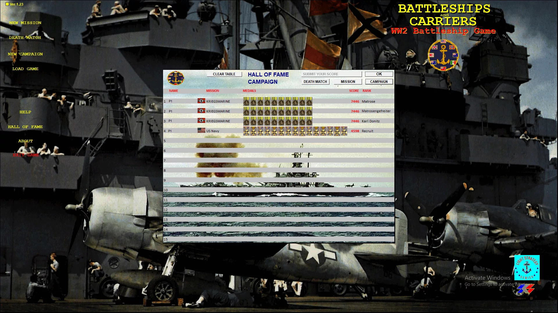 Изображение игры: Battleships and Carriers - WW2 Battleship Game