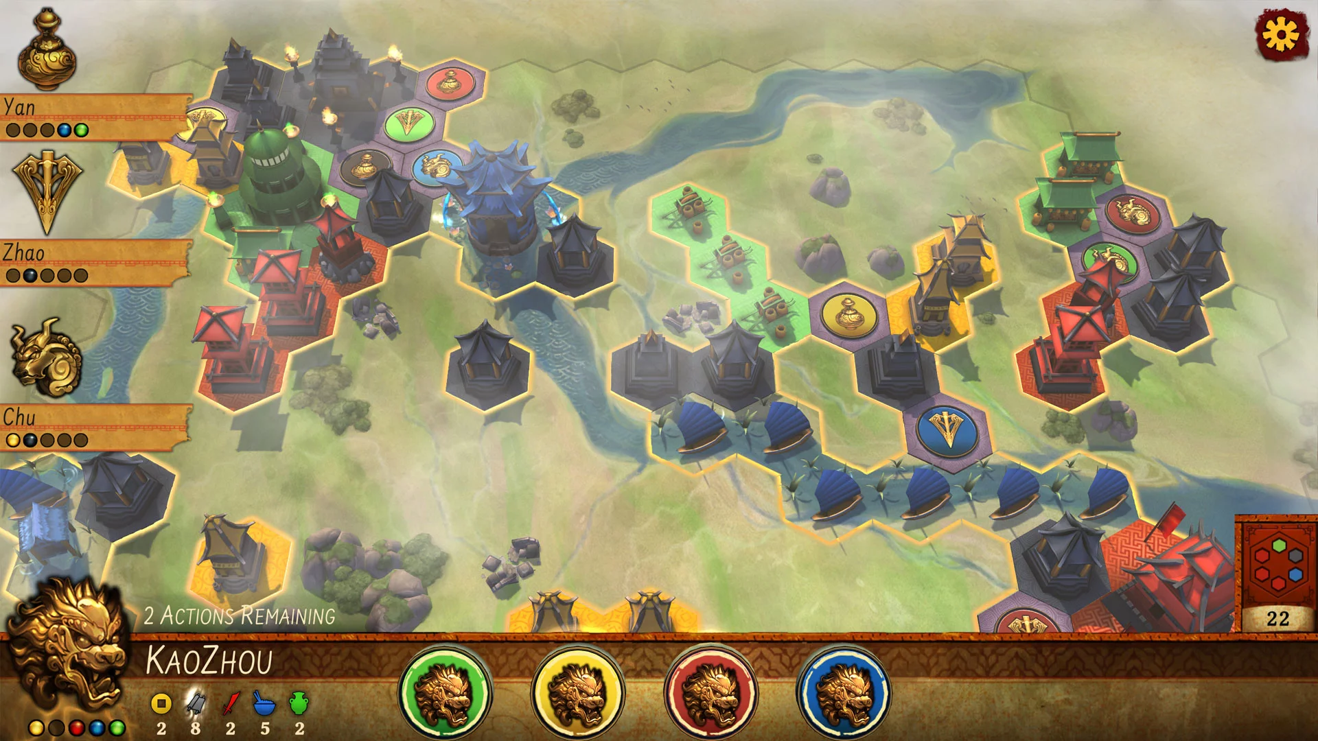 Изображение игры: Reiner Knizia Yellow & Yangtze