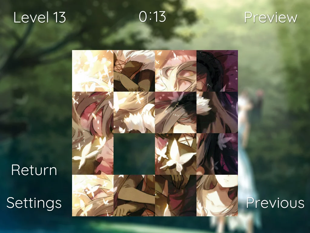 Изображение игры: Anime Girl Slide Puzzle