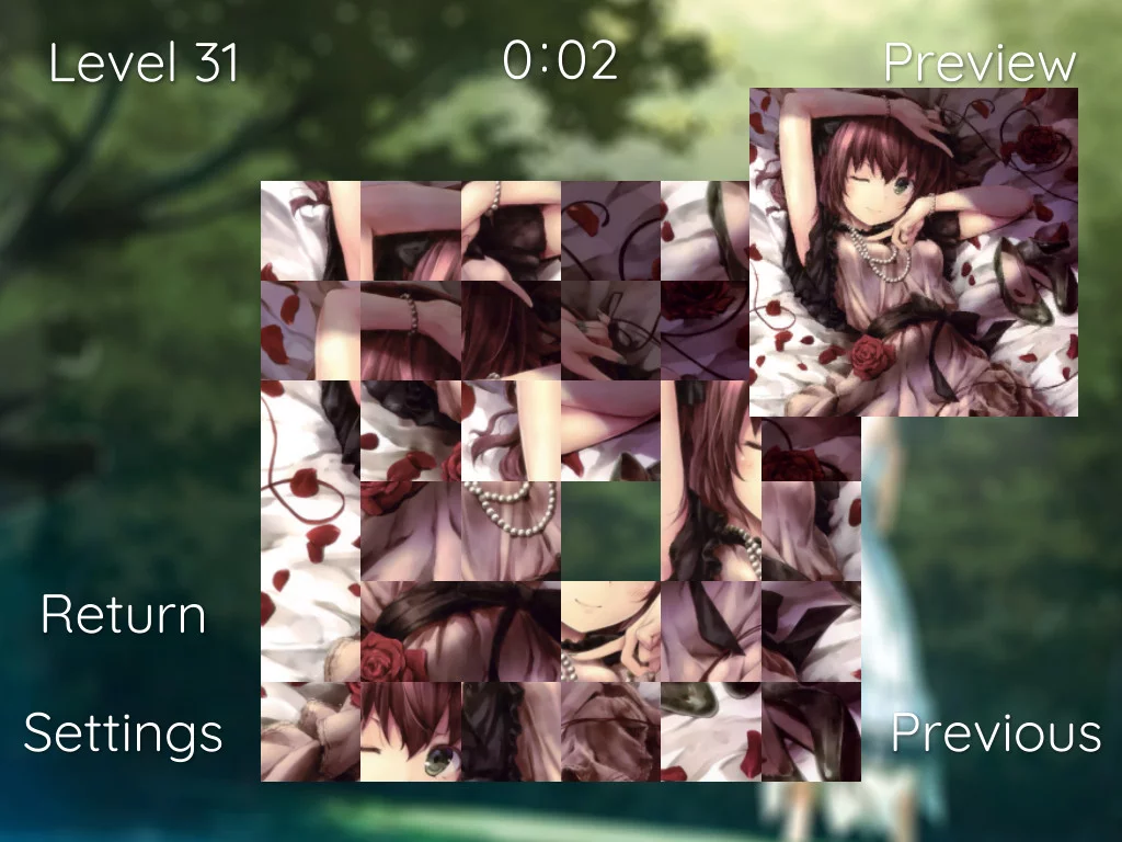 Изображение игры: Anime Girl Slide Puzzle