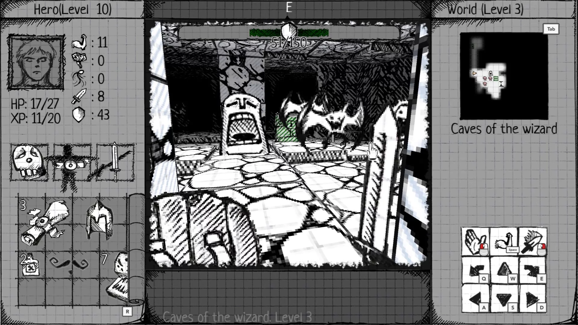 Изображение игры: Drawngeon: Dungeons of Ink and Paper