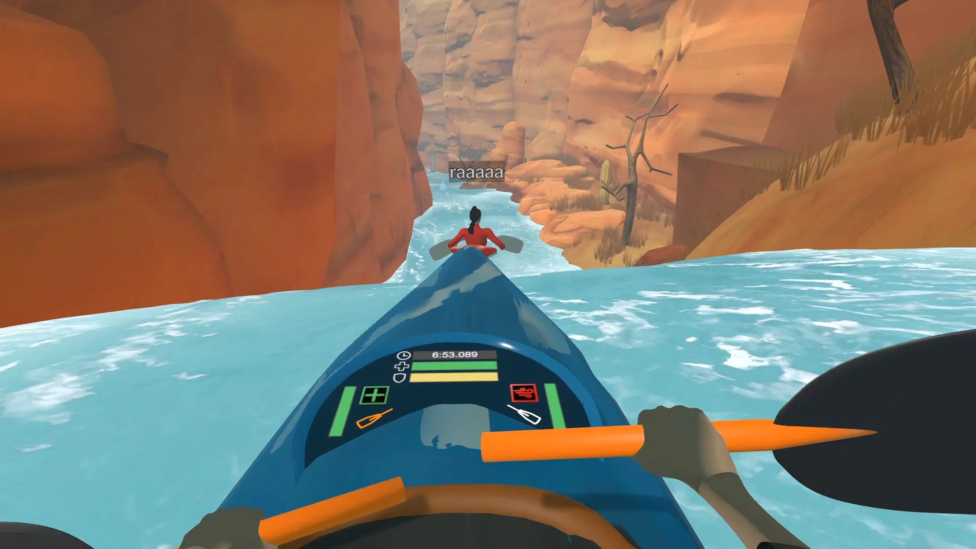 Изображение игры: DownStream: VR Whitewater Kayaking