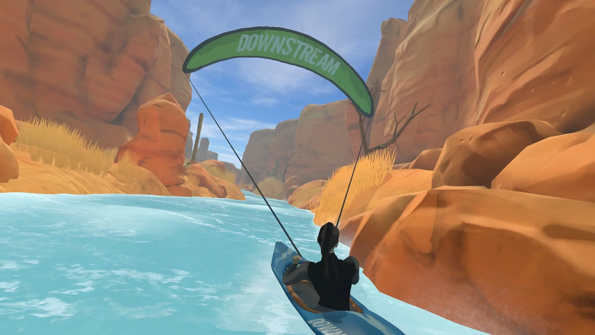 Изображение игры: DownStream: VR Whitewater Kayaking