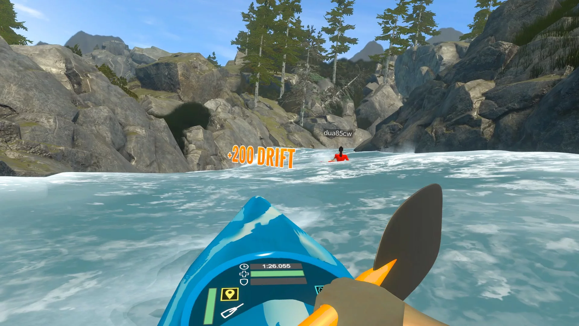 Изображение игры: DownStream: VR Whitewater Kayaking