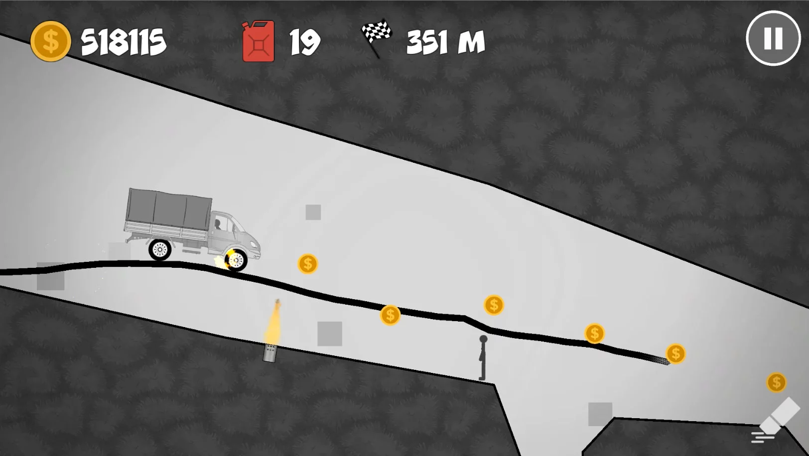 Изображение игры: Stickman Racer Road Draw 2