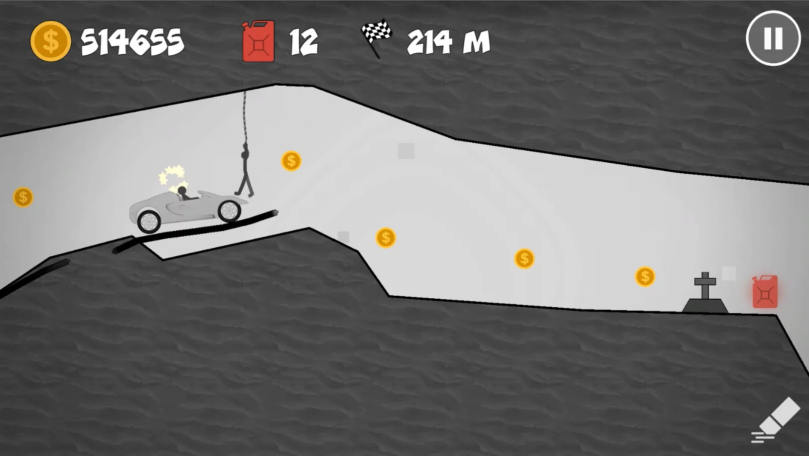 Изображение игры: Stickman Racer Road Draw 2