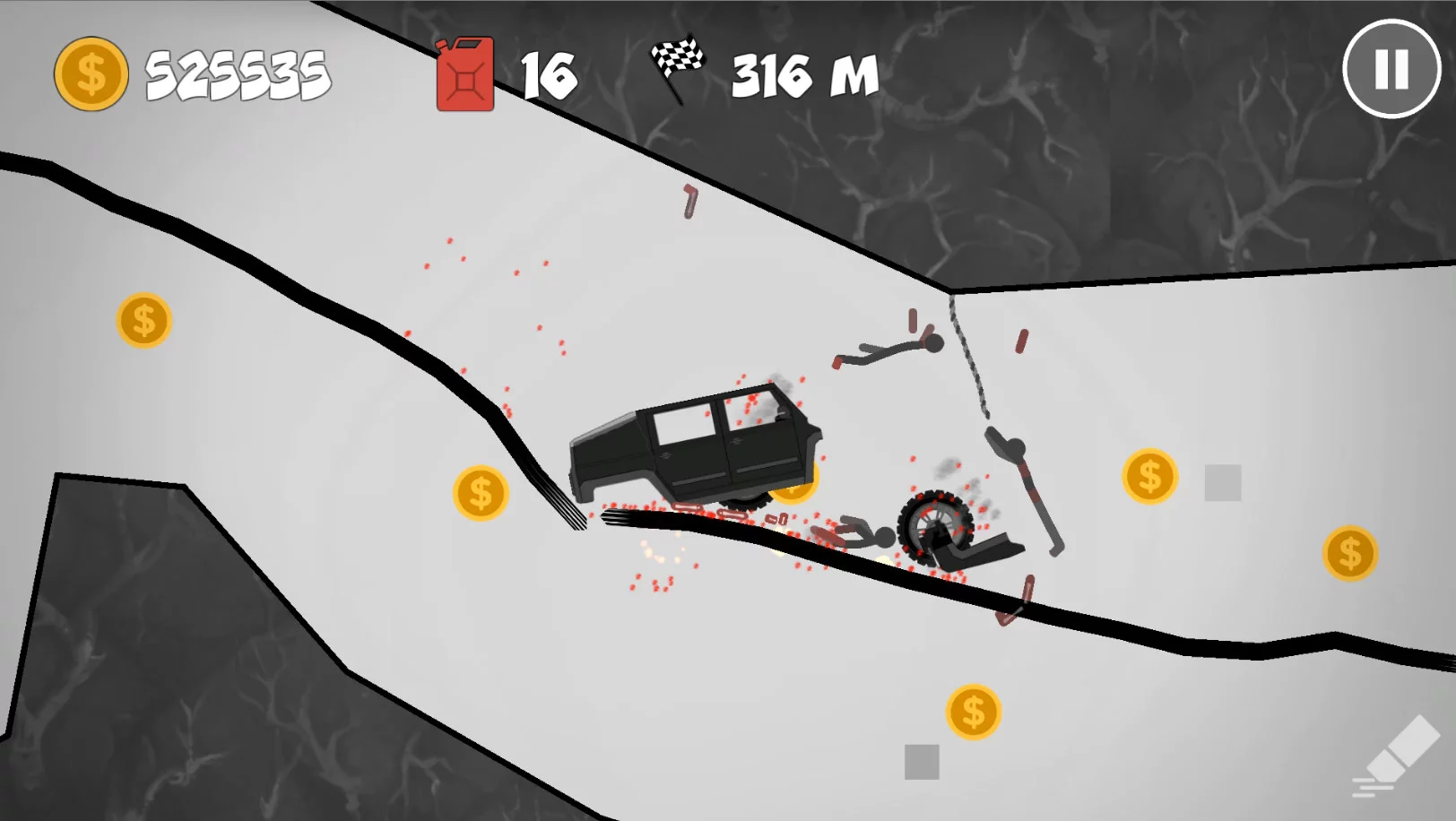Изображение игры: Stickman Racer Road Draw 2