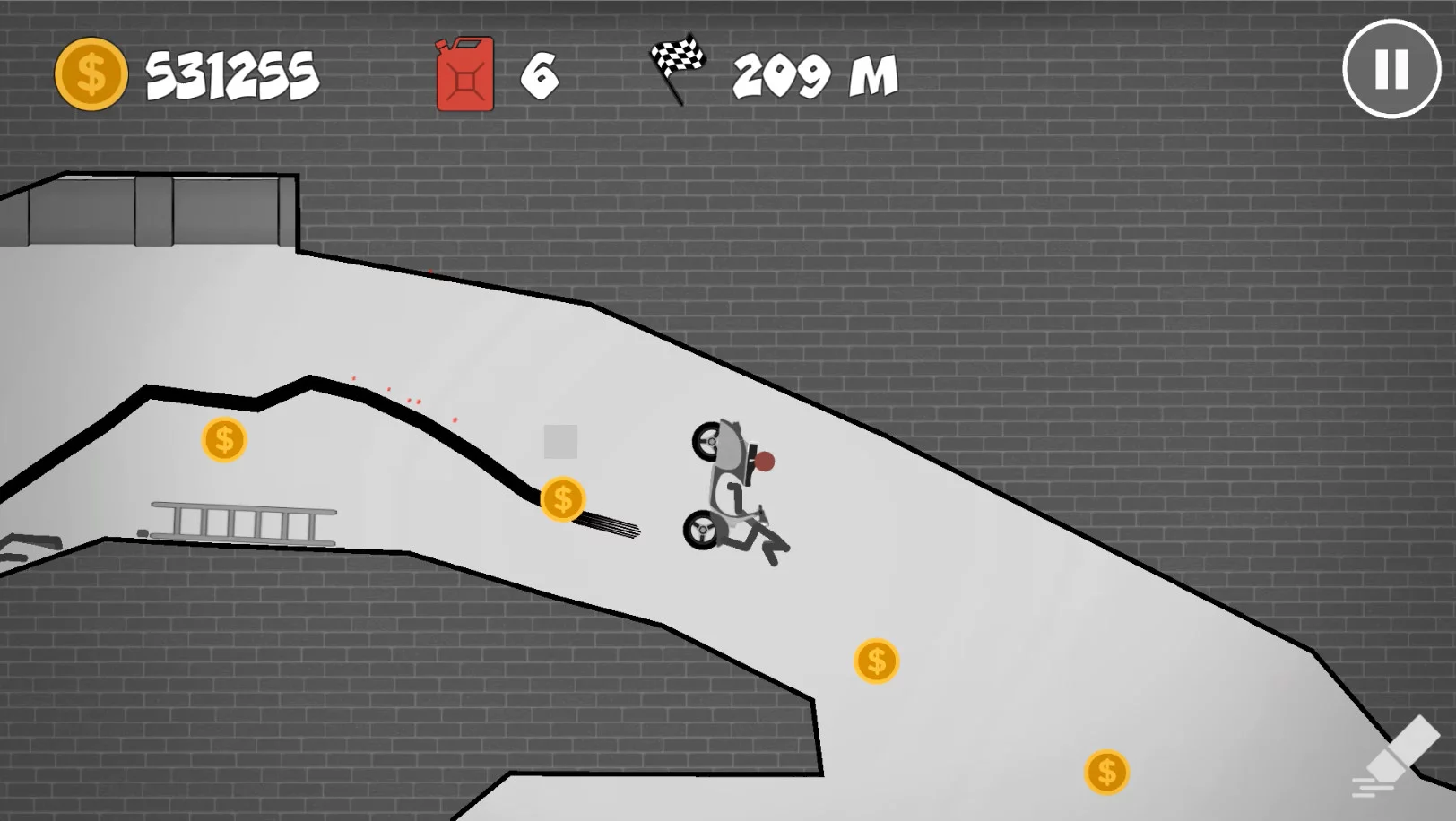 Изображение игры: Stickman Racer Road Draw 2