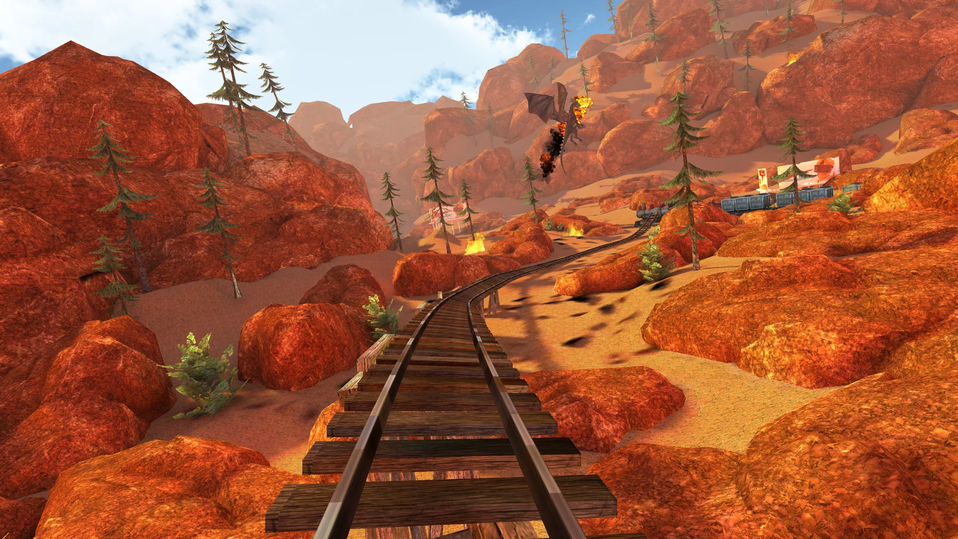 Изображение игры: Dragon Roller Coaster HD