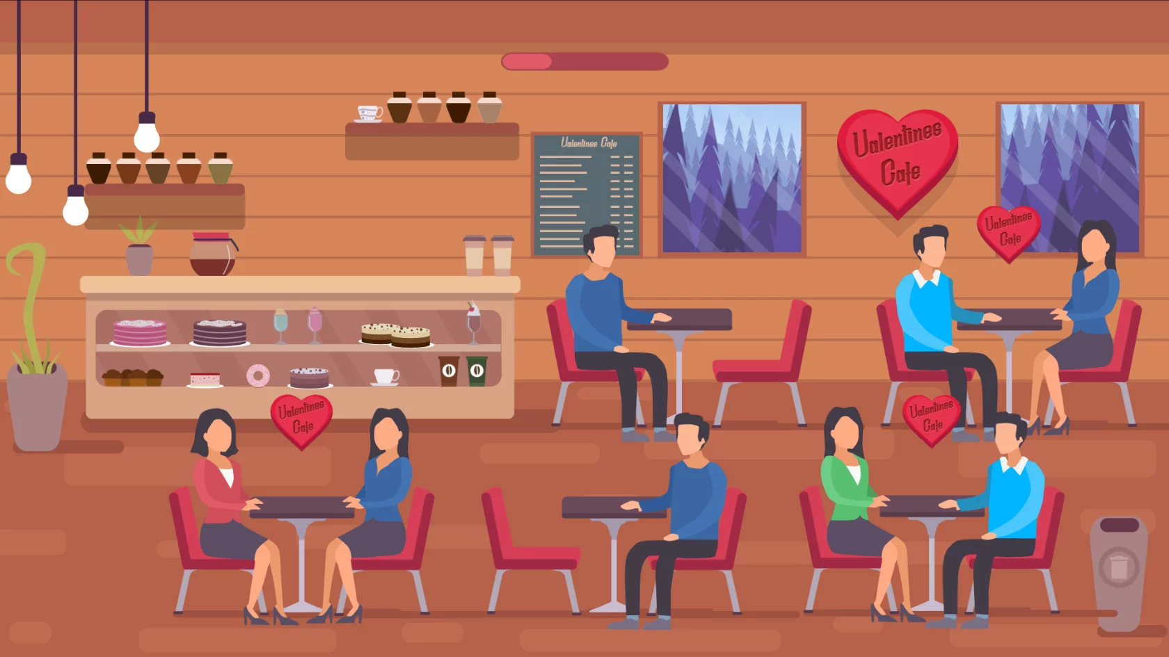 Изображение игры: Valentines Cafe