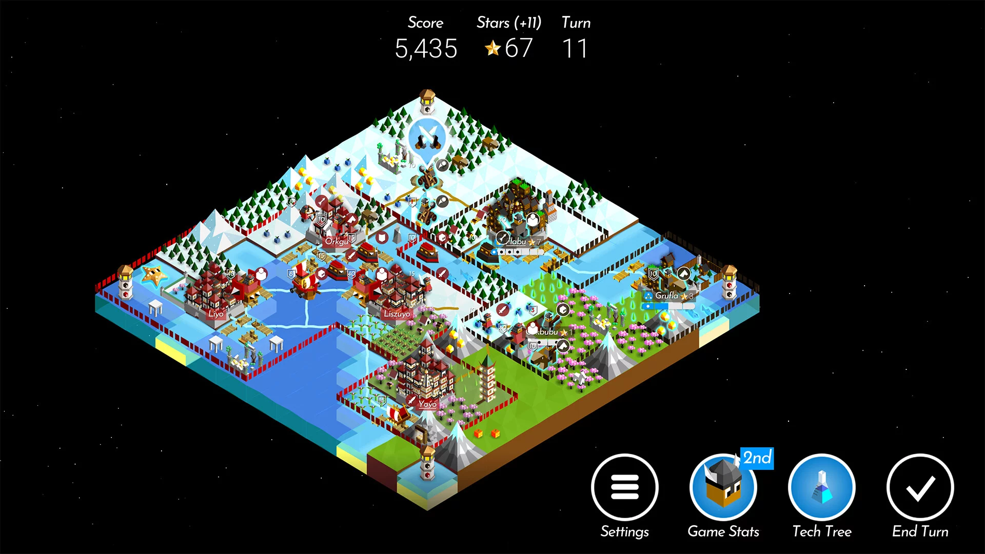 Изображение игры: The Battle of Polytopia